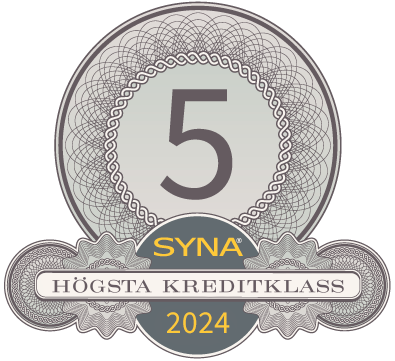 The seal is issued by the credit reporting agency AB Syna www.syna.se