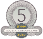 Sigillet är utfärdat av kreditupplysningsföretaget AB Syna www.syna.se